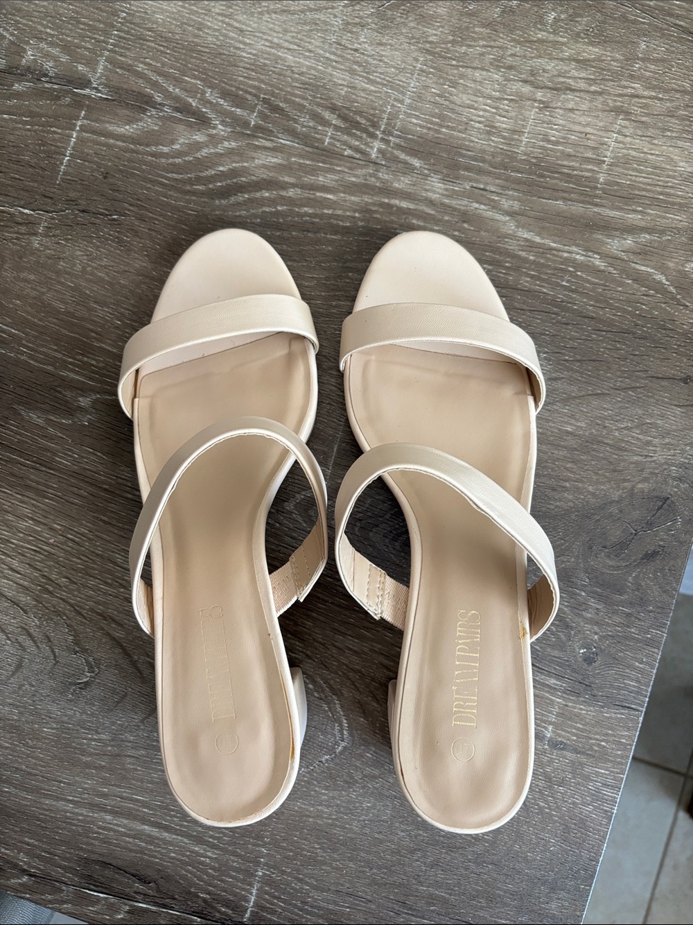 Dream Pairs Light Beige Double-Strap Women's Sandals